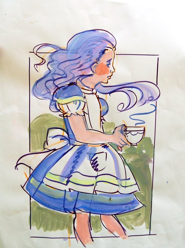 Alice study, artwork by Adele Schnapp