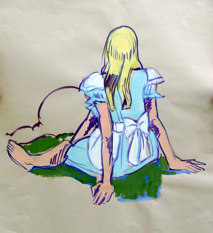 Alice study, artwork by Adele Schnapp