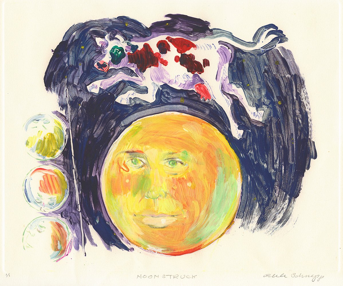 Cow Over the Moon, artwork by Adele Schnapp