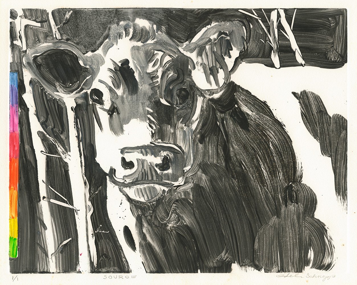 Cow, artwork by Adele Schnapp