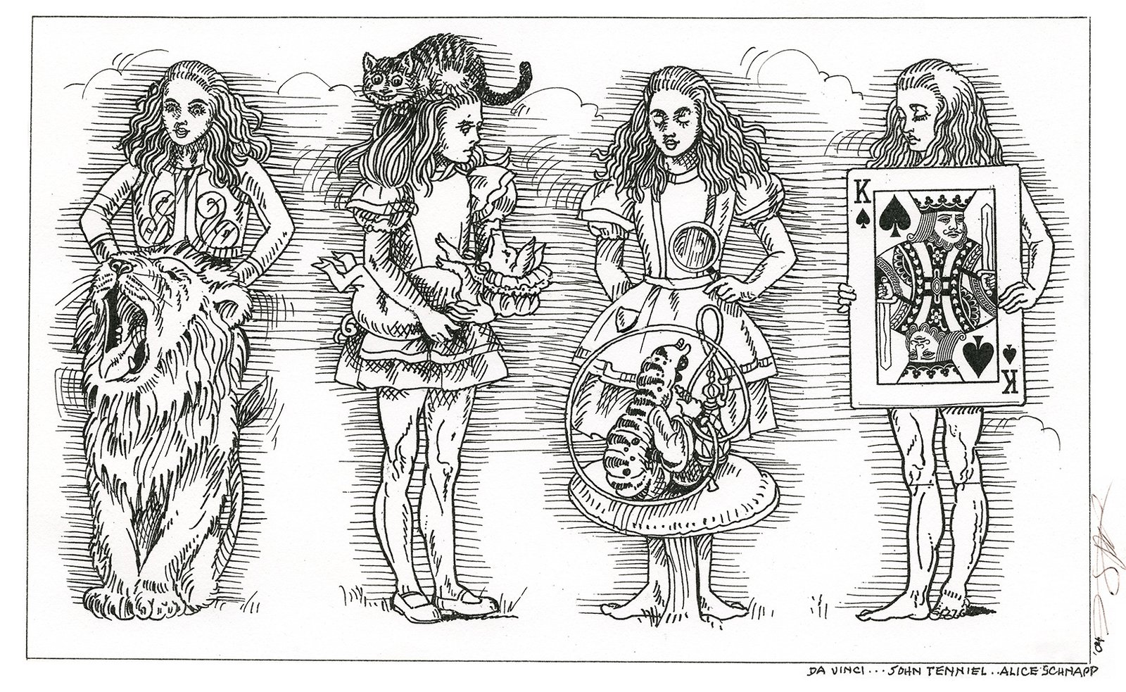 The Many Faces of Alice, artwork by Adele Schnapp