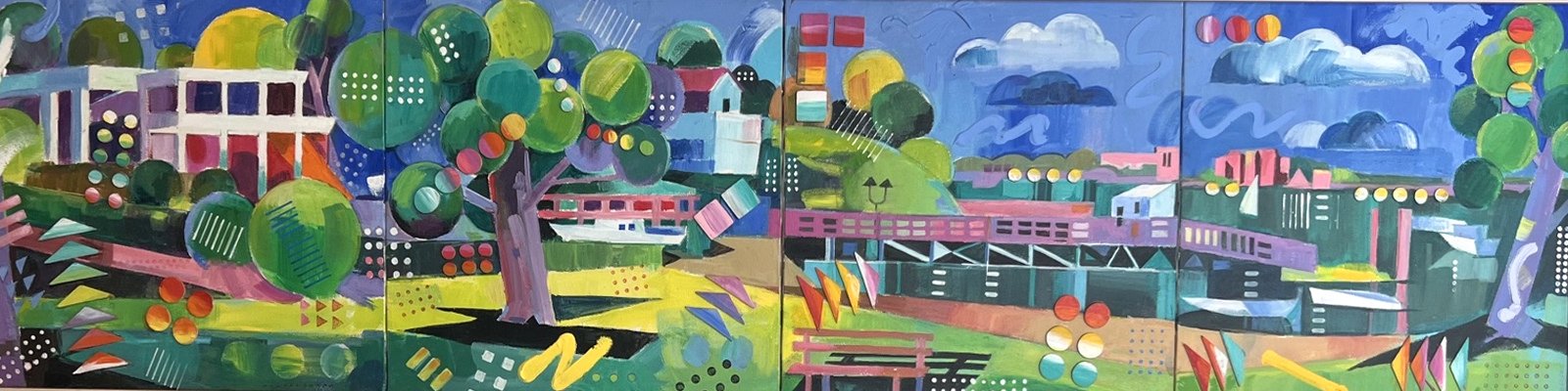 Suburban Landscape, artwork by Adele Schnapp