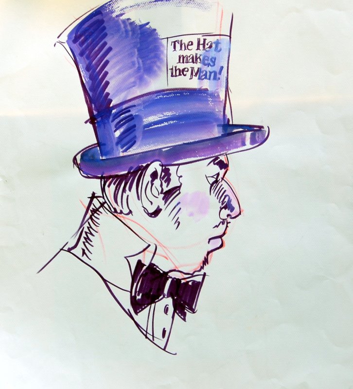 The Hat Makes the Man, artwork by Adele Schnapp