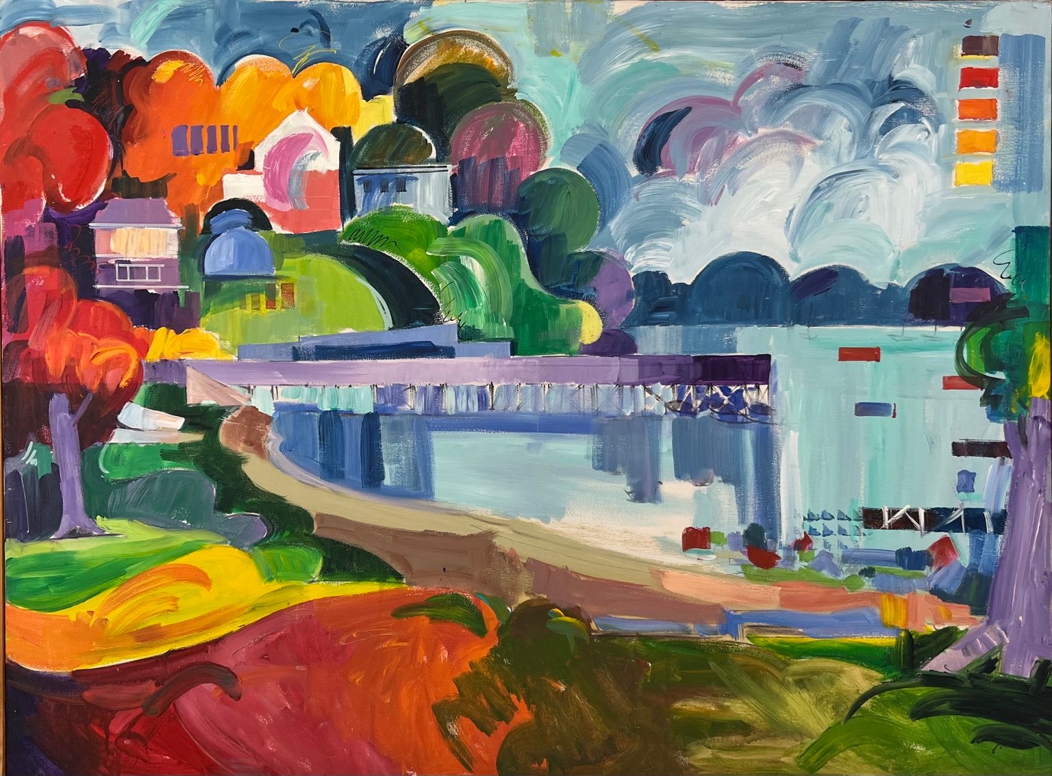 Untitled Landscape, artwork by Adele Schnapp