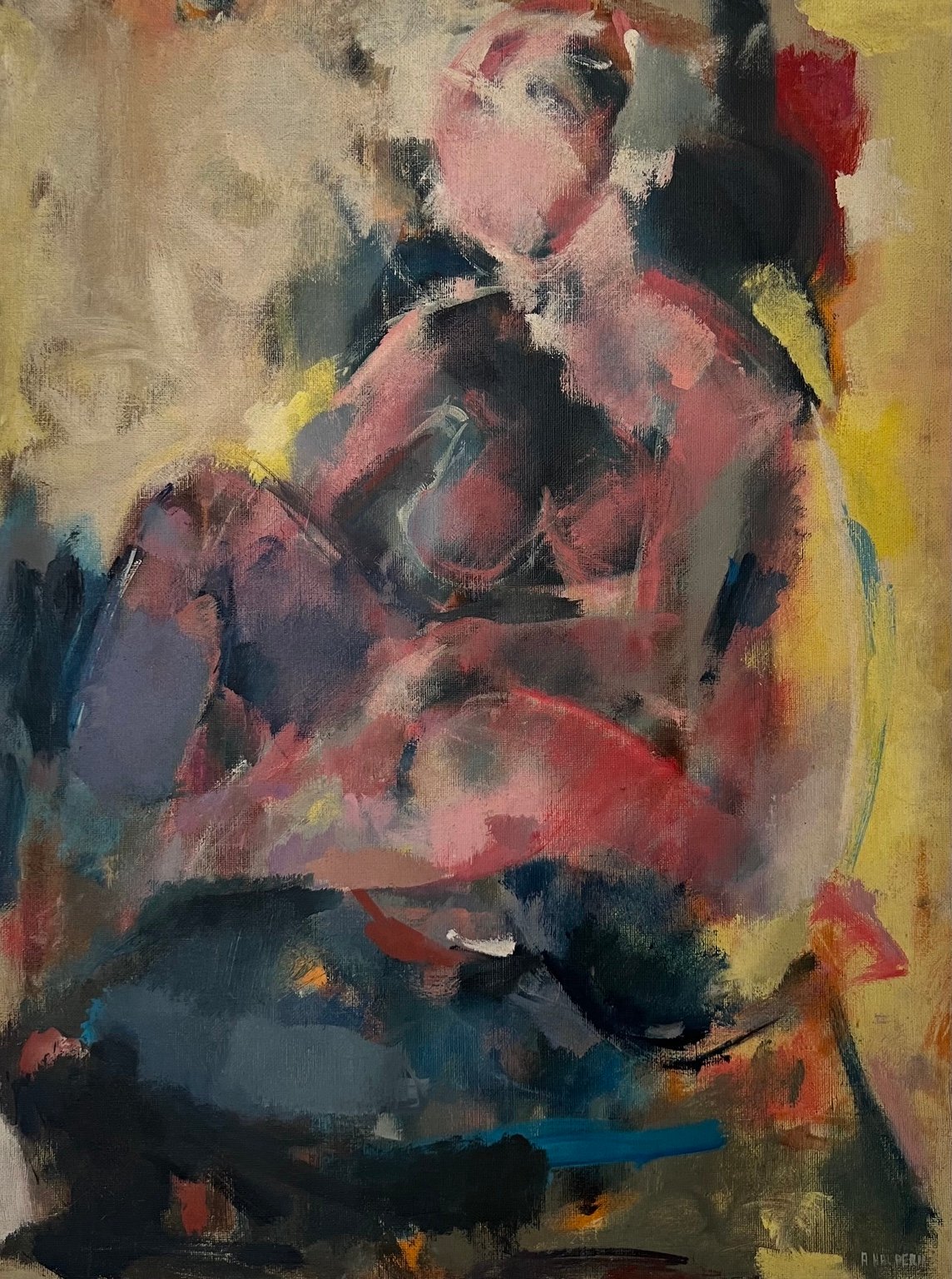 Untitled (Seated Nude), artwork by Adele Schnapp